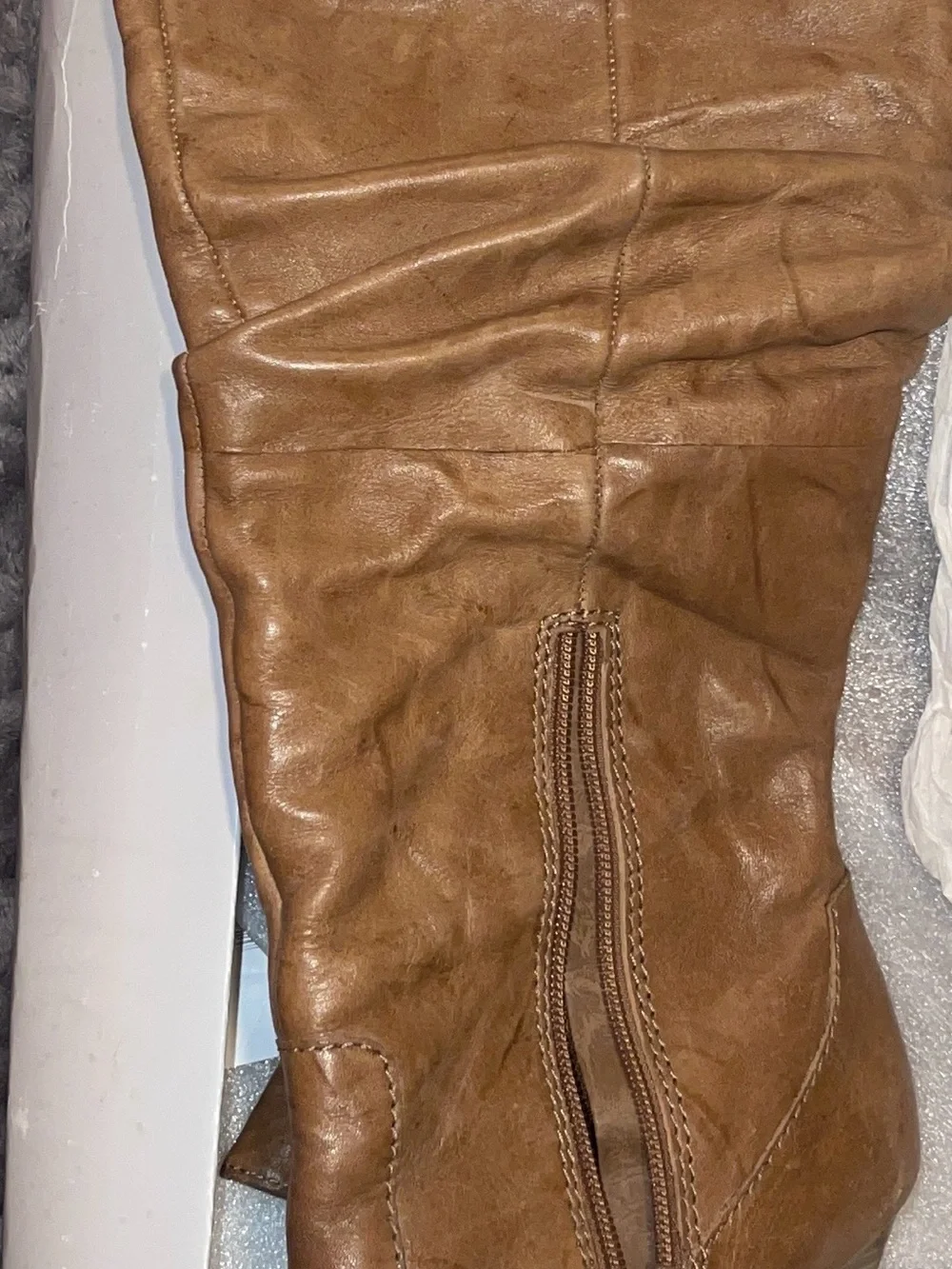 Jessica Simpson Tan Leather Boots with Inner Logo